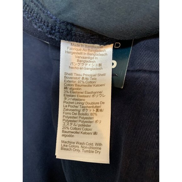 J.Crew High-Rise Girlfriend Chino Pants 12P Navy Cotton & Elastane Womens - Picture 4 of 4